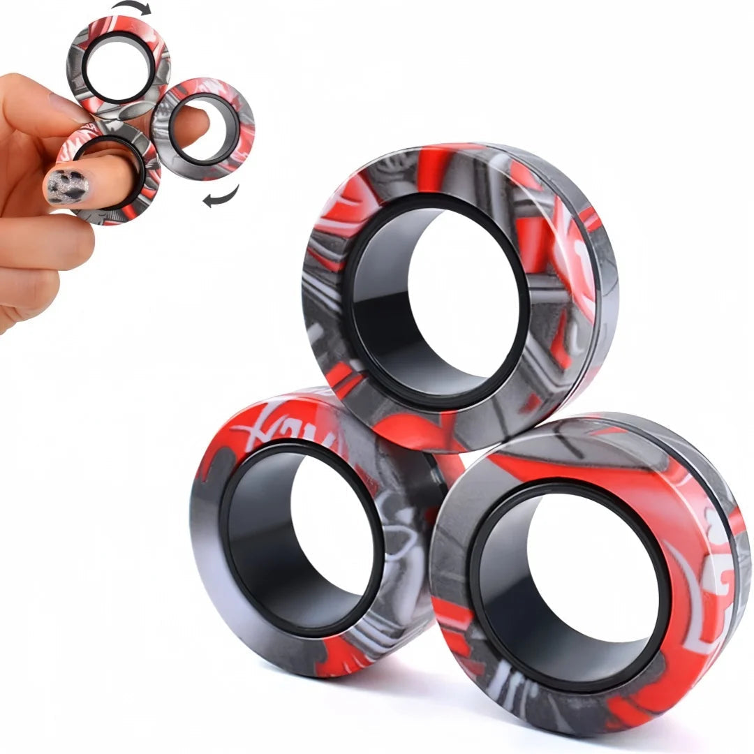 Engaging Magnetic Spinner Ring Set for Everyday Relaxation