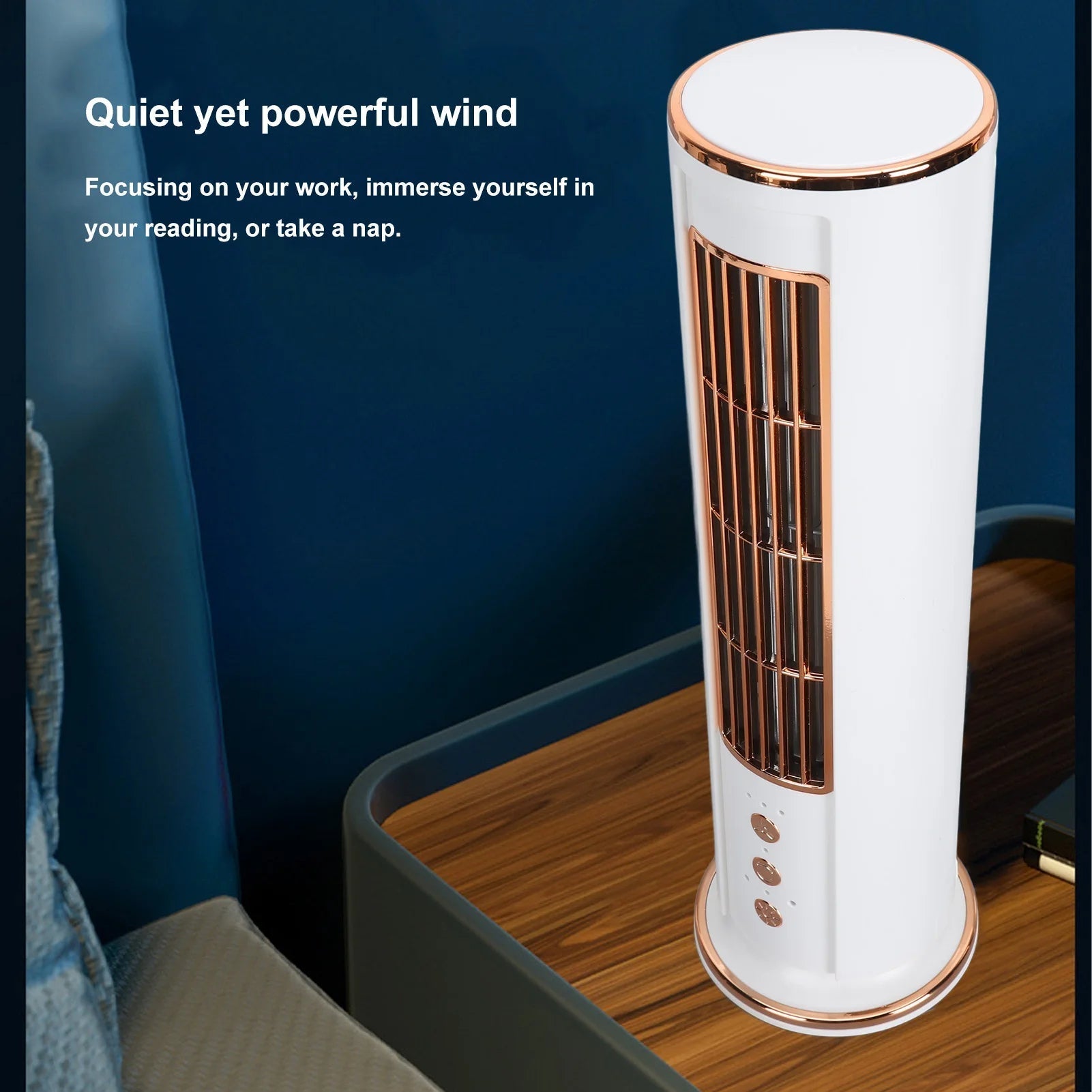 Compact Bladeless Cooling Tower Fan with Remote Control