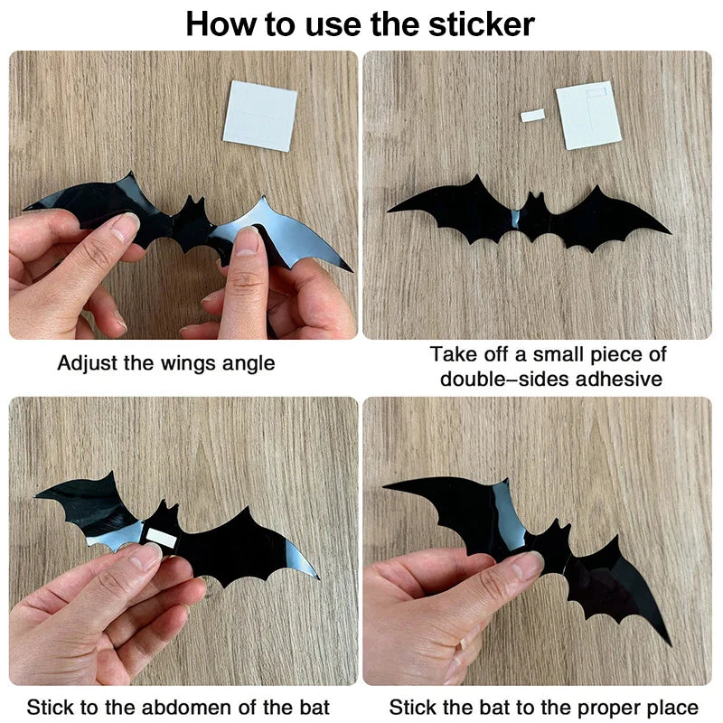 Lifelike Halloween Bat Wall Decor for Spooky Ambiance