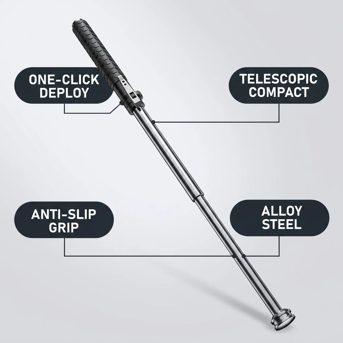 Tactical Smart Cane – Instant Stability & Anti-Slip Design