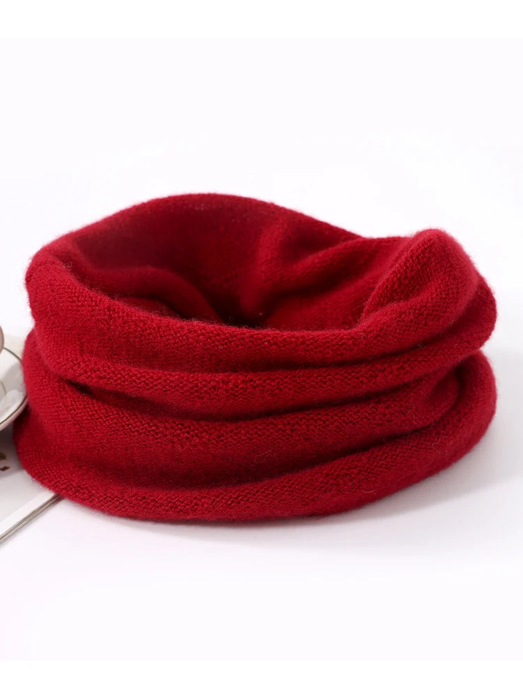 Cozy Merino Wool Neck Gaiter and Scarf Set