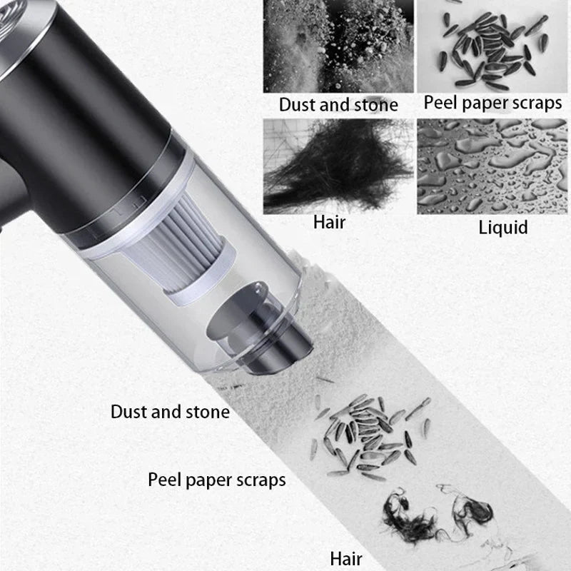 Compact Cordless Car Vacuum with Powerful Suction