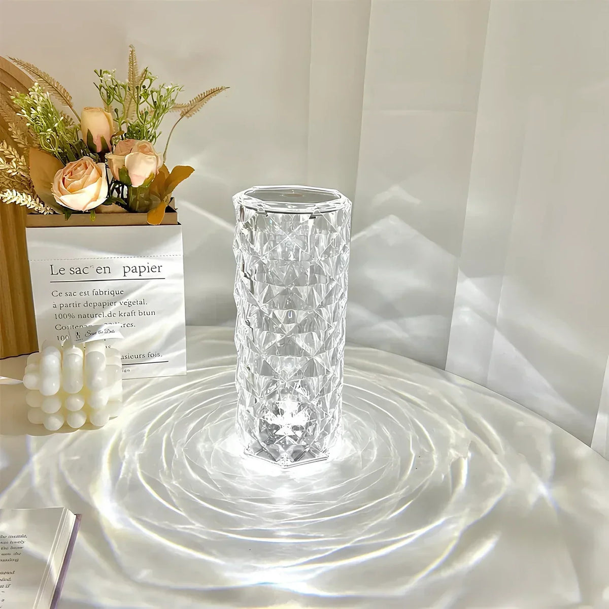 Touch-Controlled Crystal Night Lamp - Aurora Design