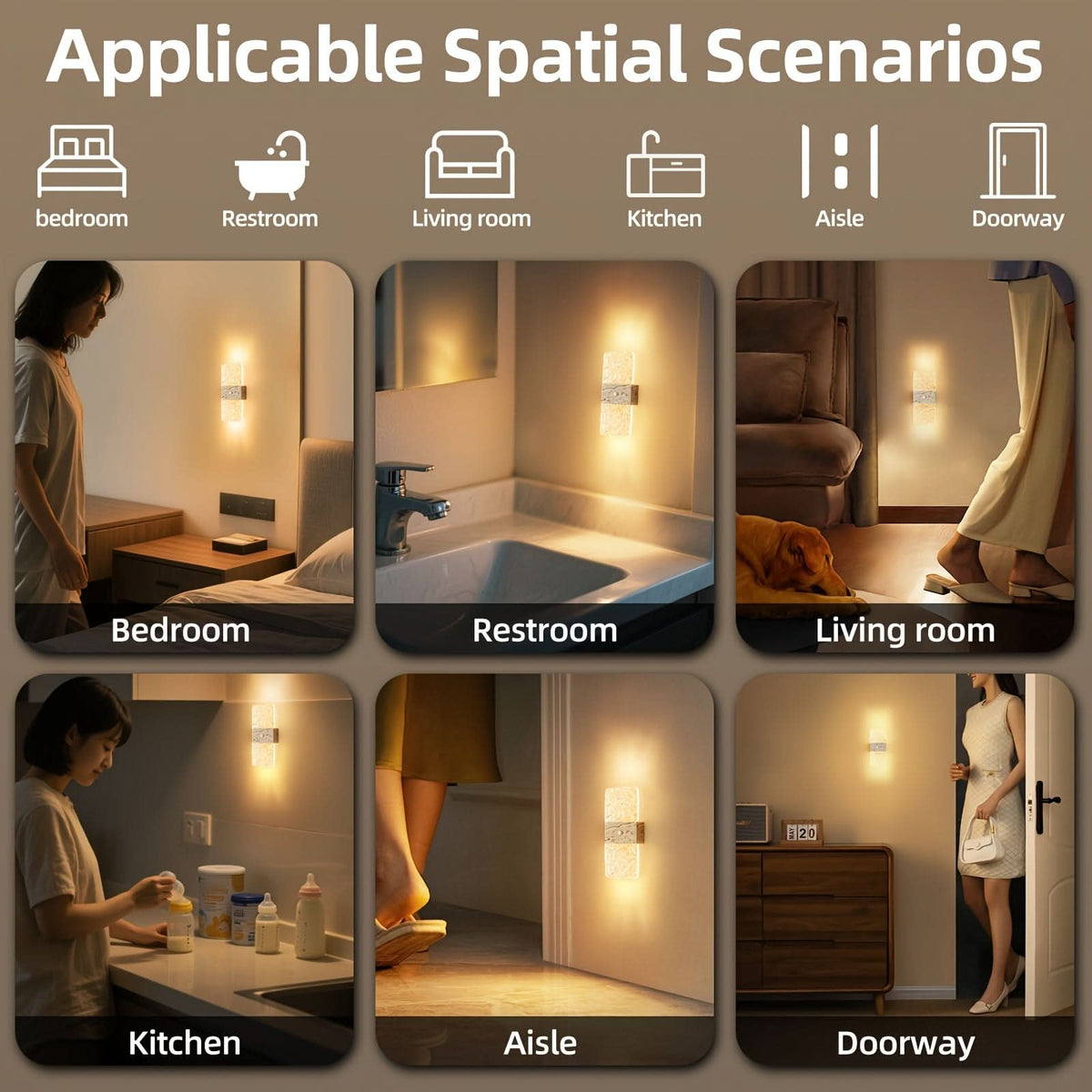 SmartGlow Motion-Activated Rechargeable LED Lamp