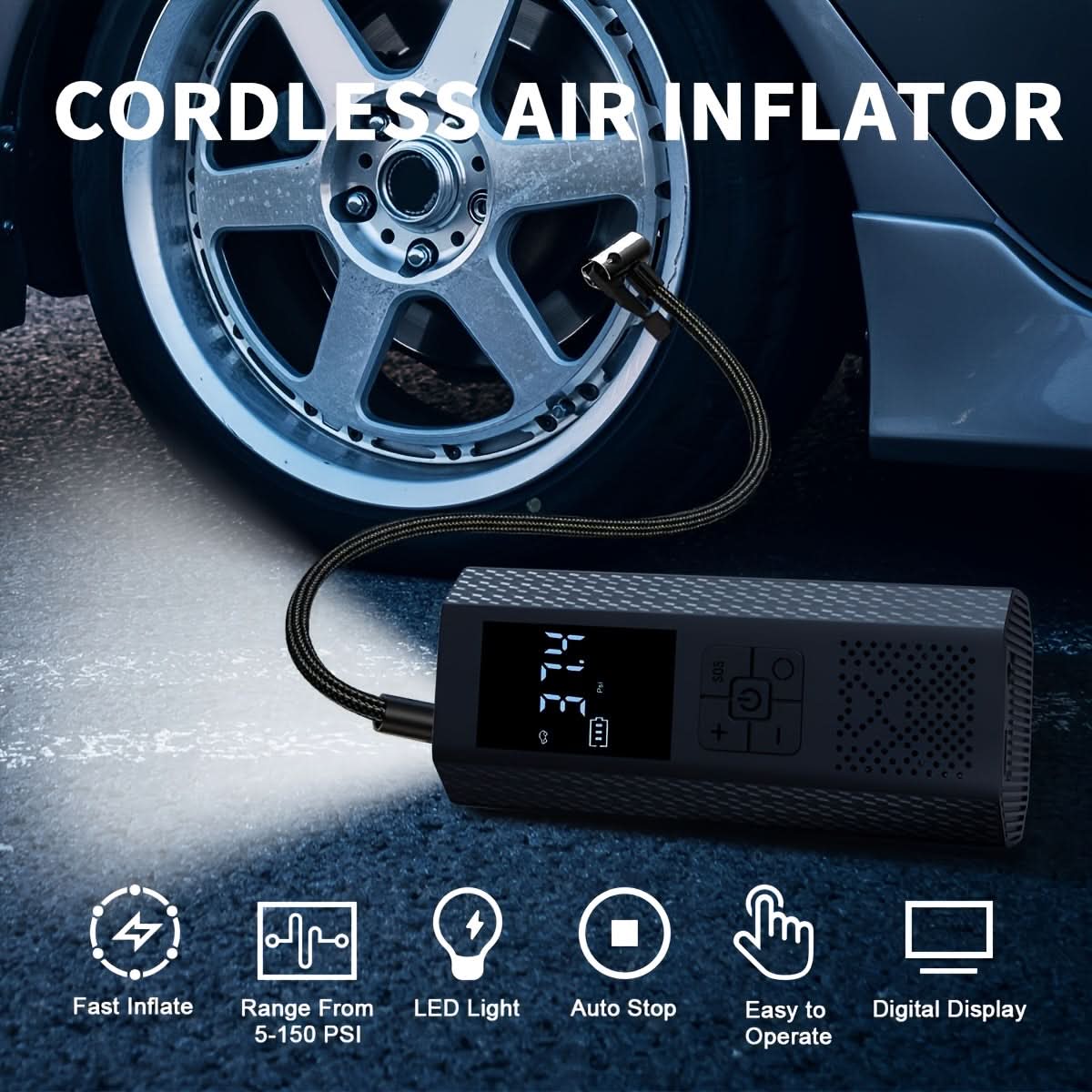 SwiftAir – Compact Wireless Tire Inflator