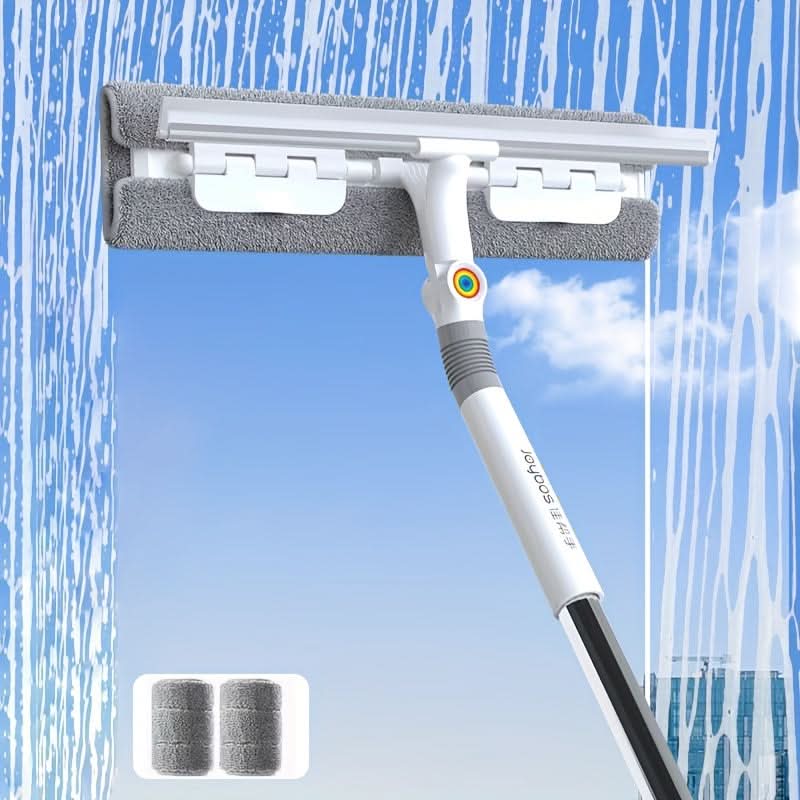ClearView Pro – 360° Versatile Glass Cleaning Tool with Extended Handle