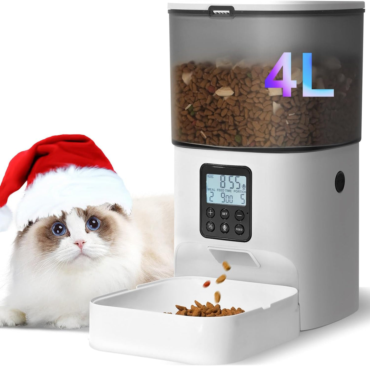 SmartPet RFID Microchip Feeder – 4L Automatic Pet Food Dispenser