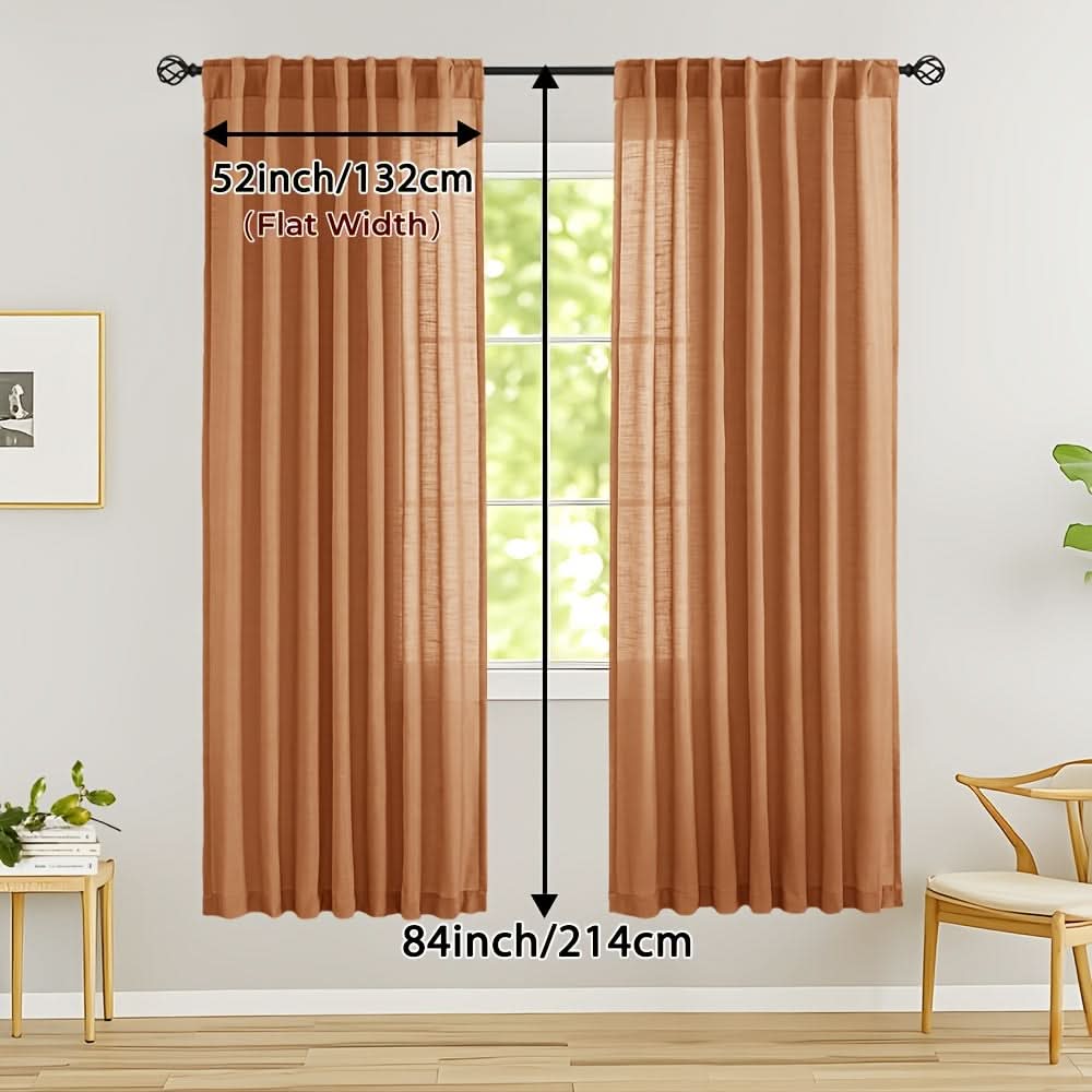 Breezy Linen Sheer Drapes for Natural Light and Privacy