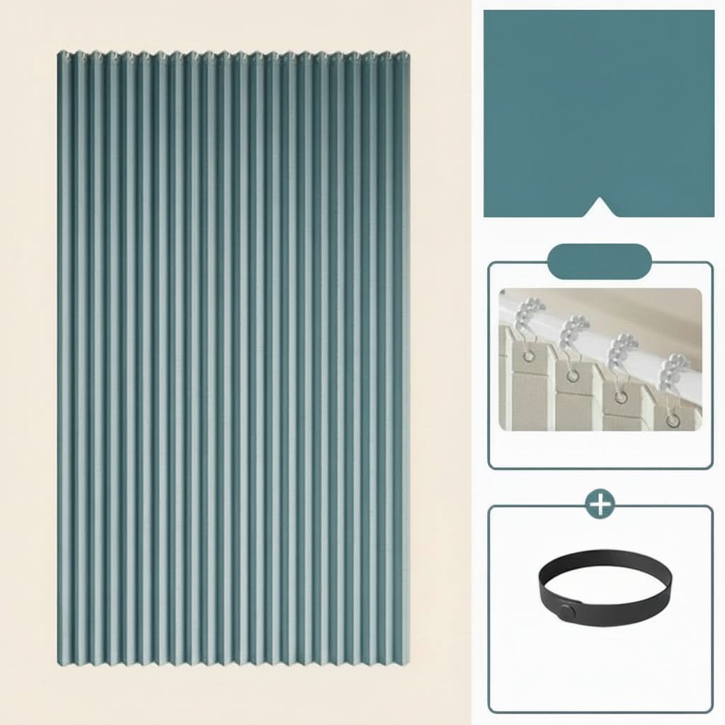AquaGuard – Space-Saving Magnetic Shower Curtain