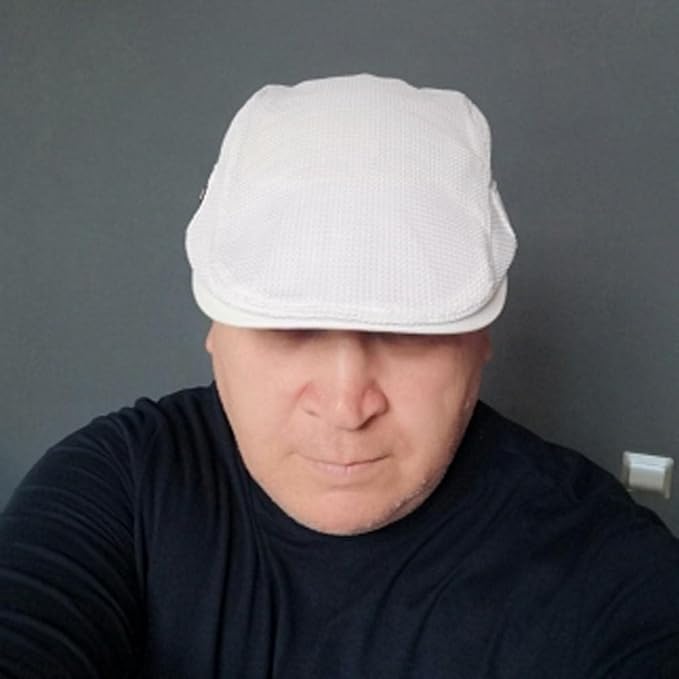 Men's Breathable Flat Cap with Airflow Design - Stylish & Adjustable