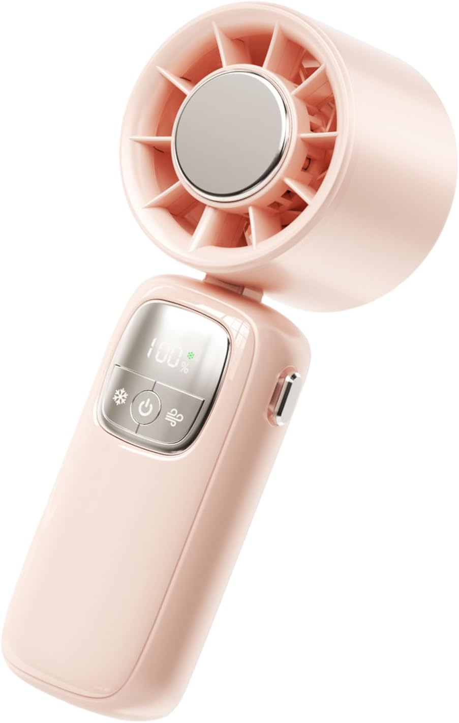 Handheld Fan with LED Screen – Portable and Foldable, 100 Speeds