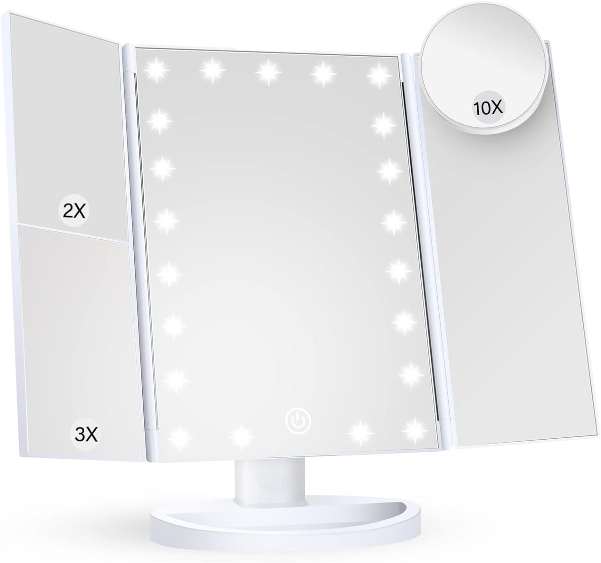 IlluminePro Tri-Fold Lighted Makeup Mirror
