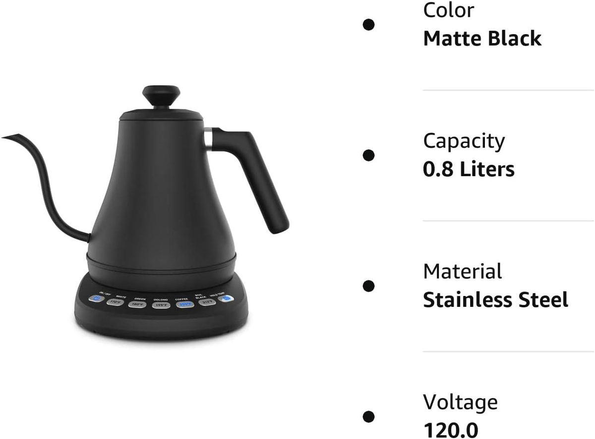 Precision Electric Kettle with Gooseneck Spout