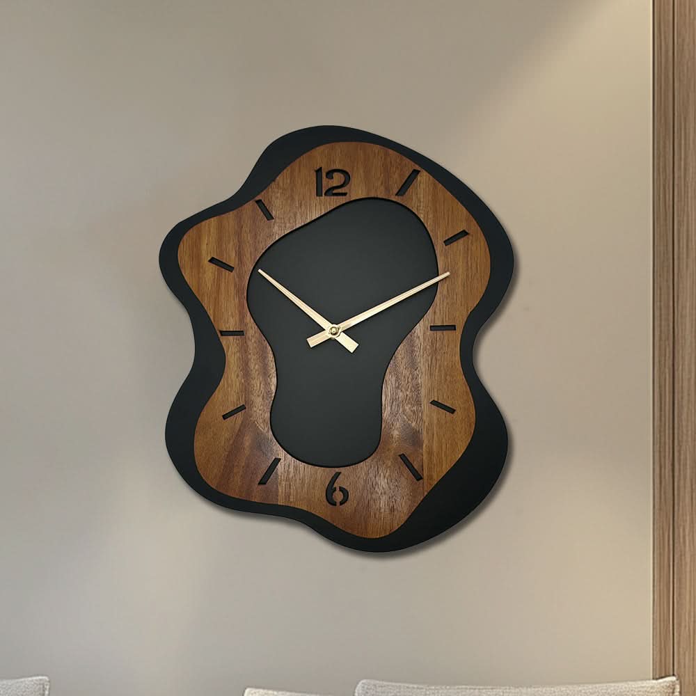 Artisan Crafted Rustic Wall Clock with Unique Shape