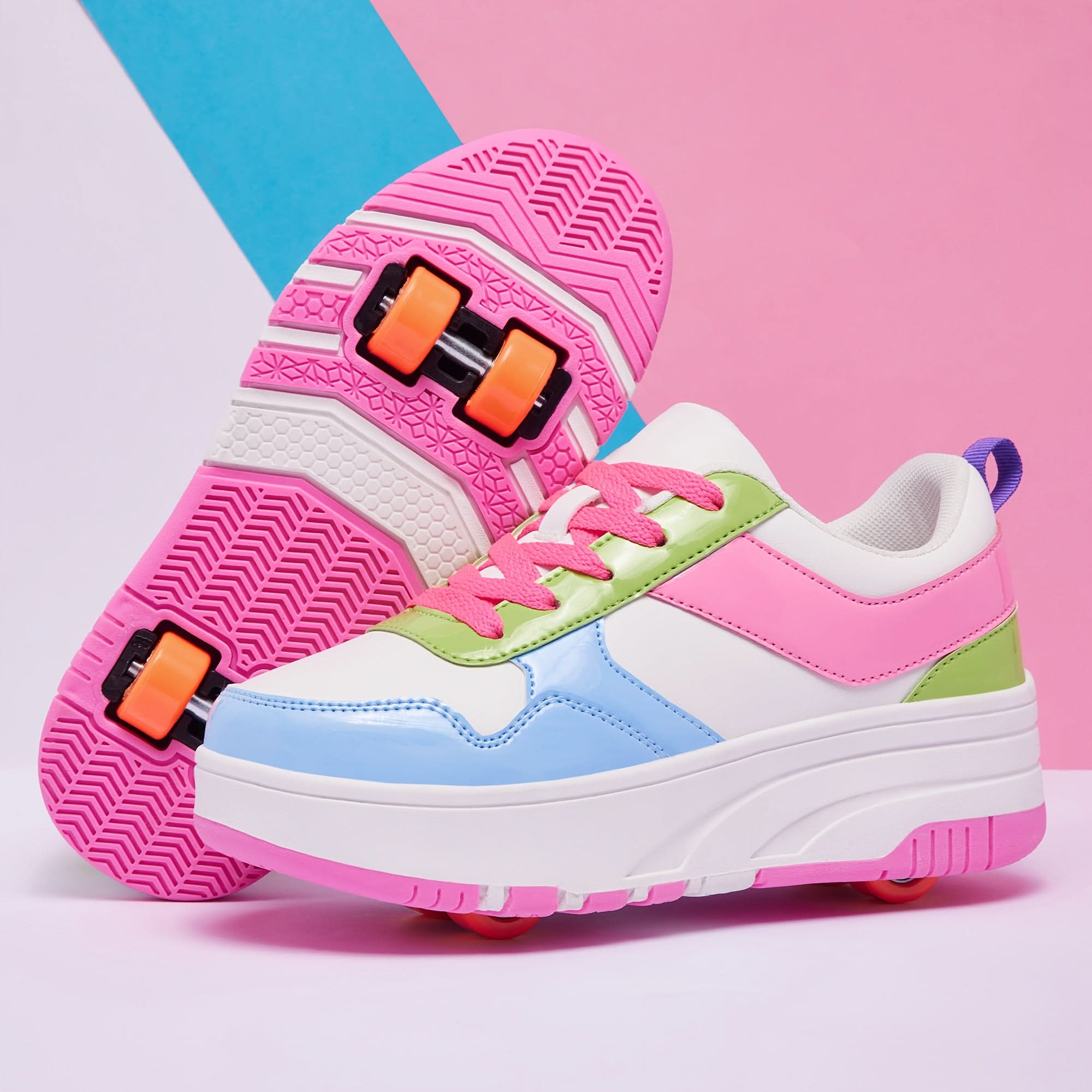 Versatile Patchwork Sneakers for Outdoor Adventures
