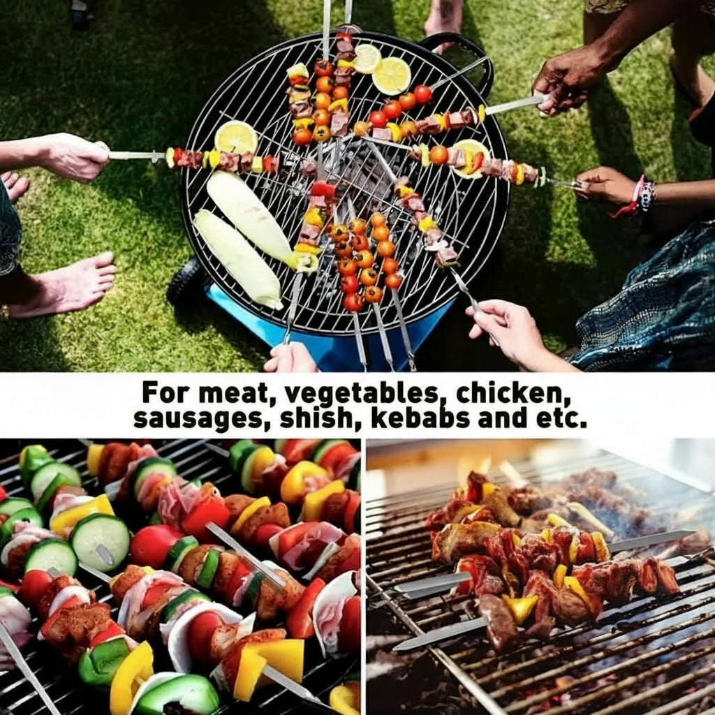 GrillMaster Pro – Premium Long-Handled Skewers Set