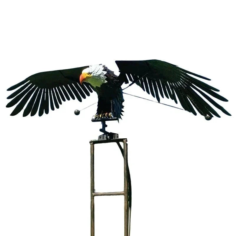 Elegant Eagle Wind Sculpture for Outdoor Spaces