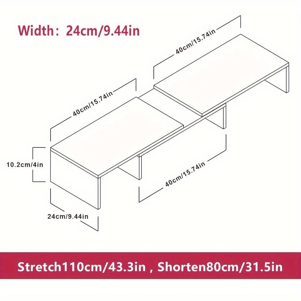 ElevatePro - Dual Monitor Stand with Laptop Shelf and Organizer