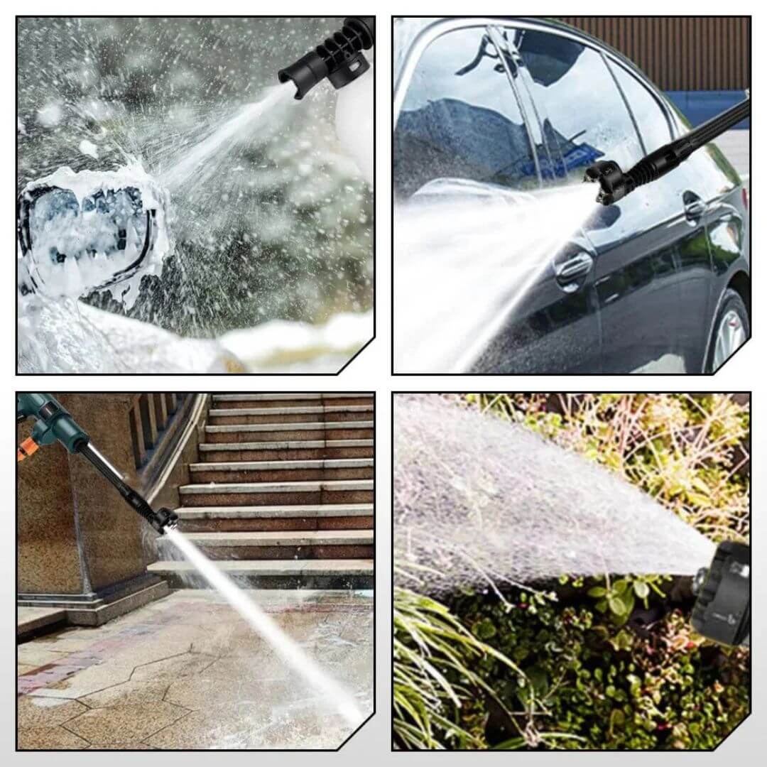 Portable High-Pressure Washer for Vehicles and Garden Use
