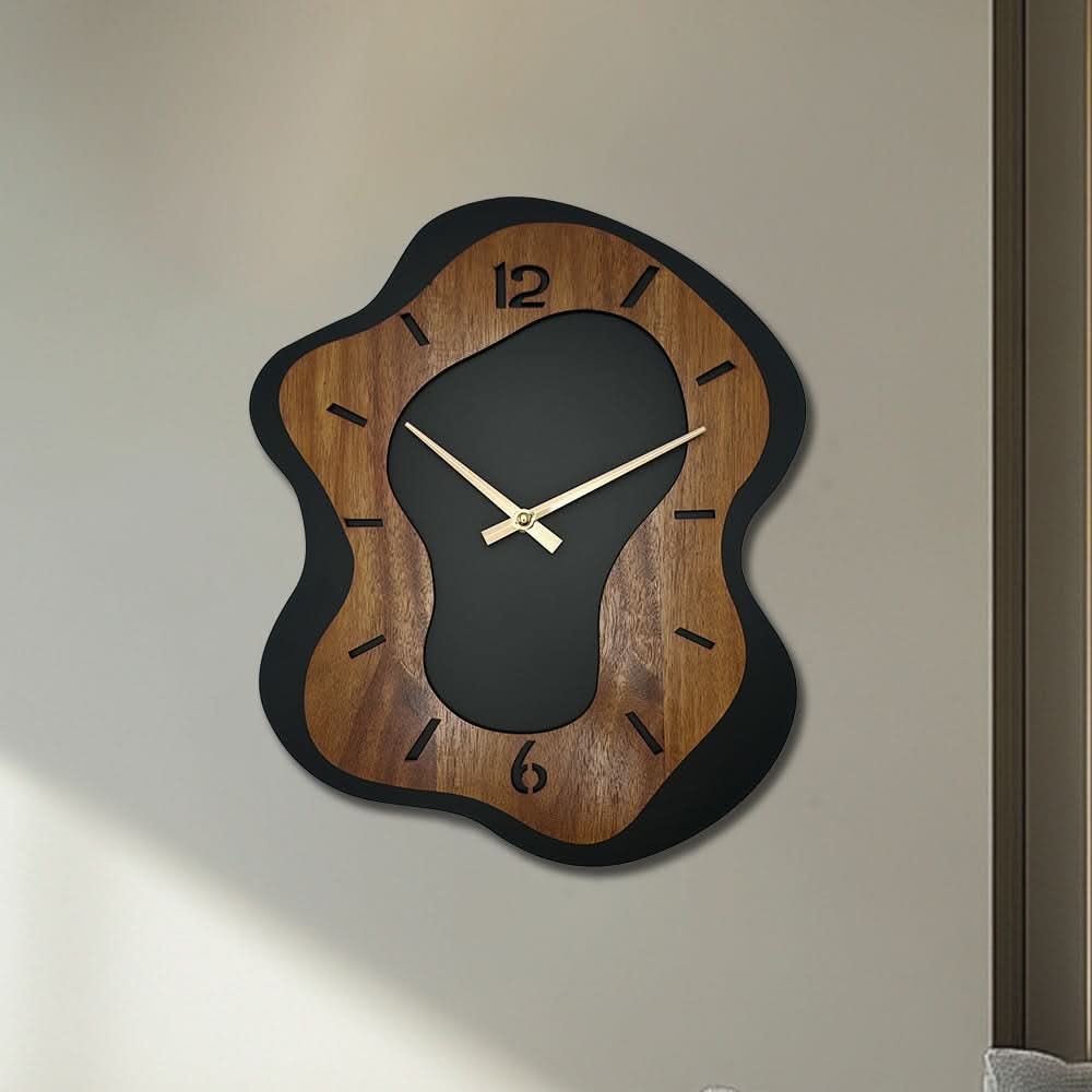 Artisan Crafted Rustic Wall Clock with Unique Shape