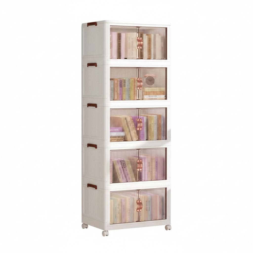 Versatile Stacking Storage Bins with Transparent Fronts