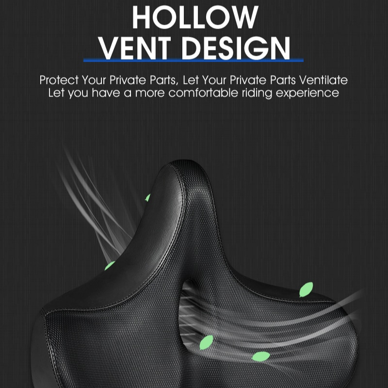 Spacious Bike Seat with Plush Padding and Water-Resistant Cover