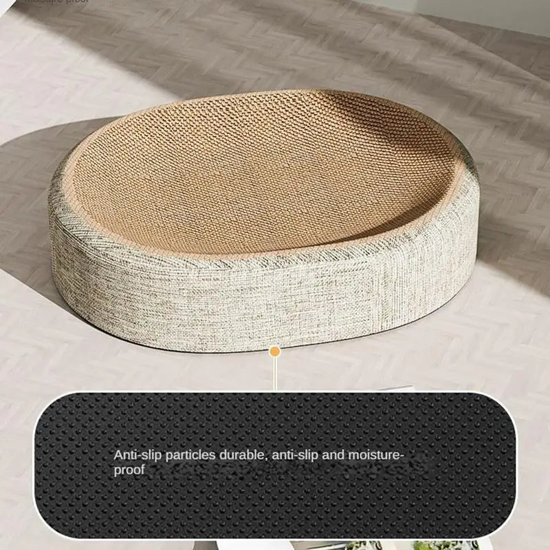 Versatile Oval Cat Lounge & Scratch Pad