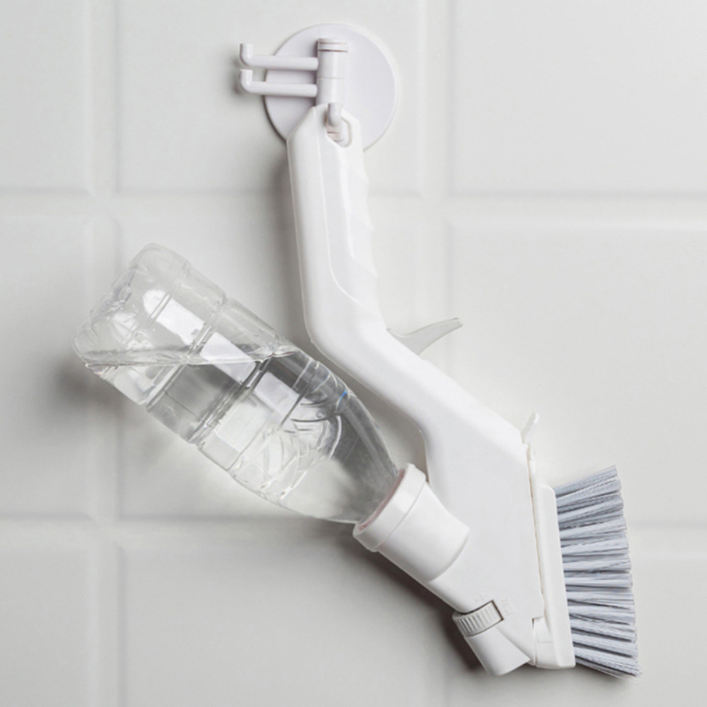 Versatile 4-in-1 Bathroom Scrub Tool with Extension Handle