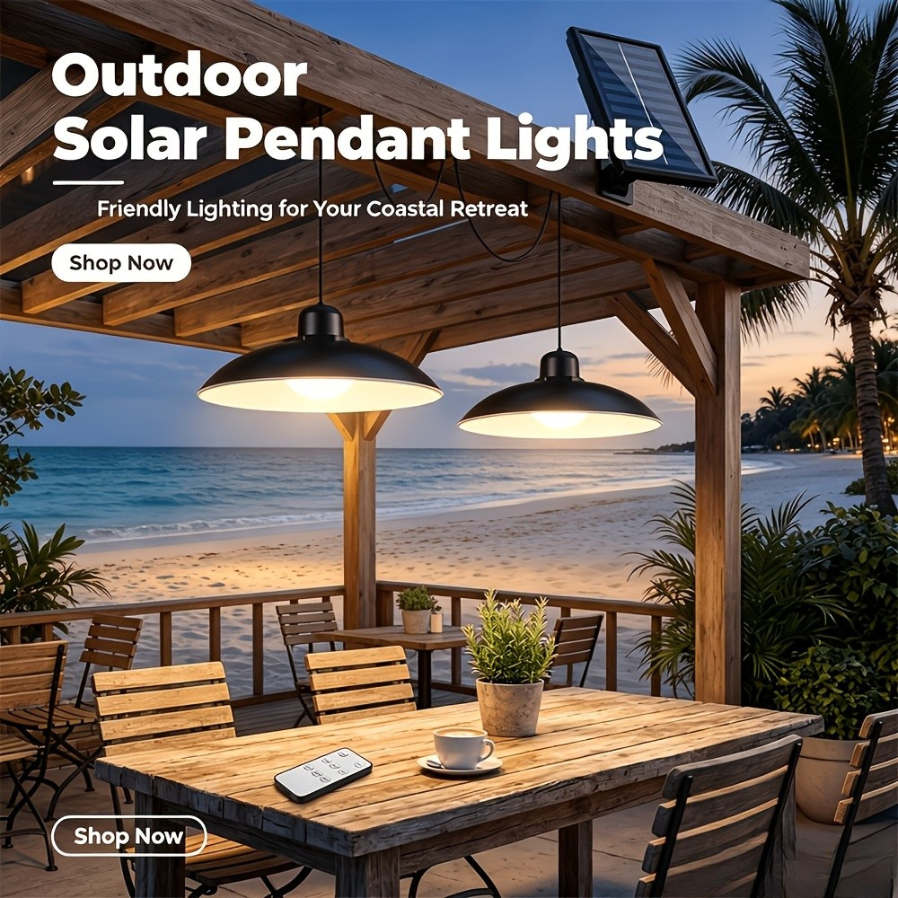 LUMILUX – Versatile Dual-Head Solar Pendant Light