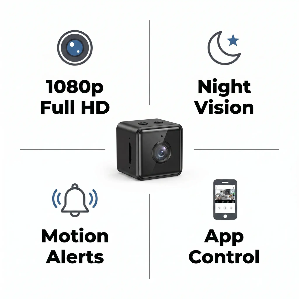 Smart 1080P Wireless Security Camera for Indoor and Outdoor Use