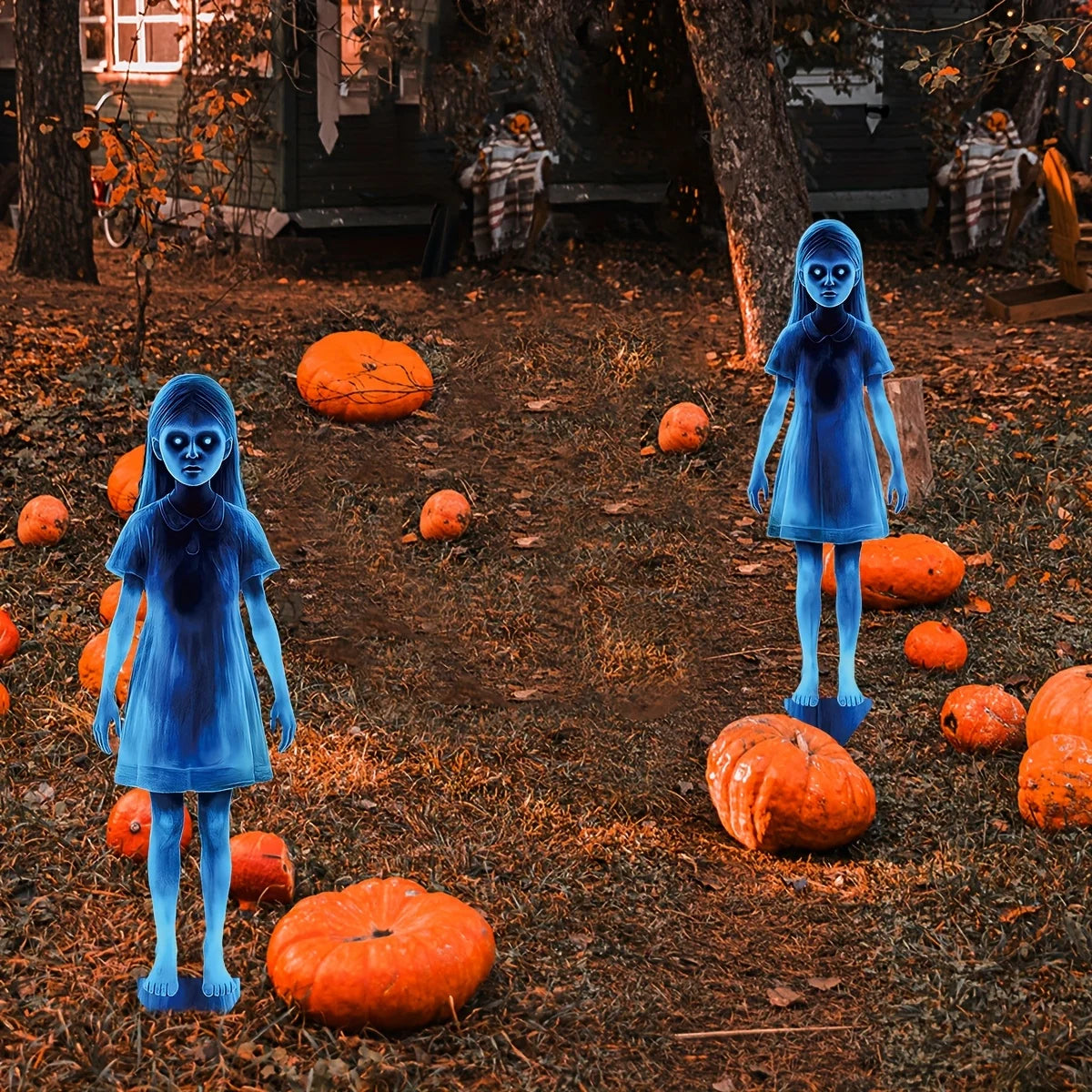 Illuminated Specter Decorations for Halloween Outdoors