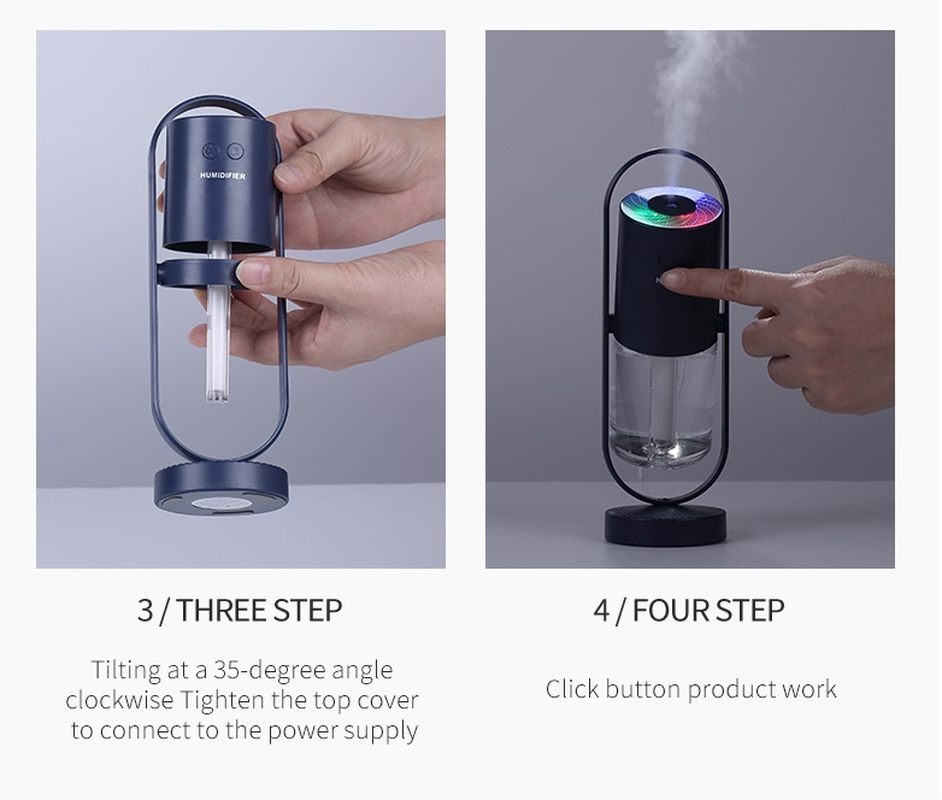 AquaGlow Portable USB Humidifier for Home & Travel