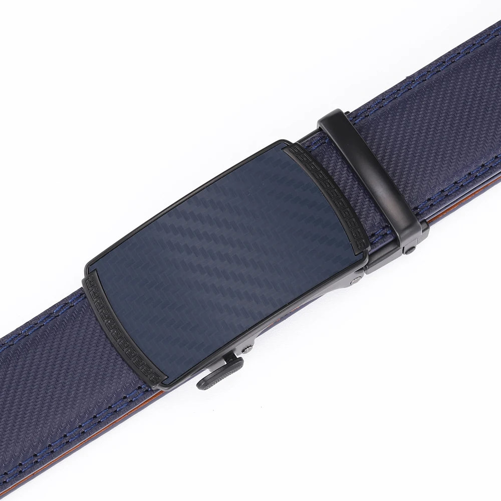 Men's Premium Leather Belt with Easy-Adjust Buckle