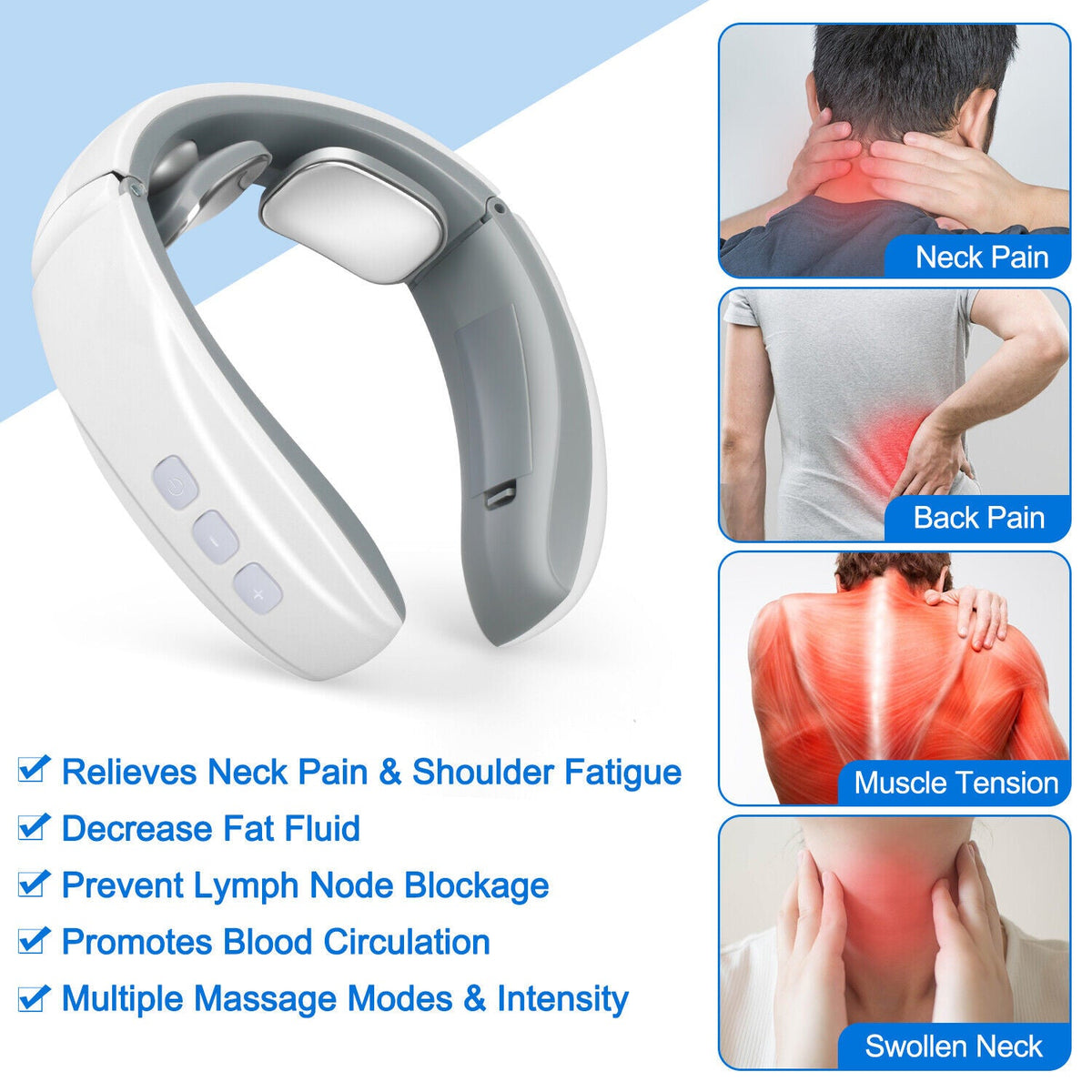 Rechargeable Pulse Neck and Shoulder Massage Device