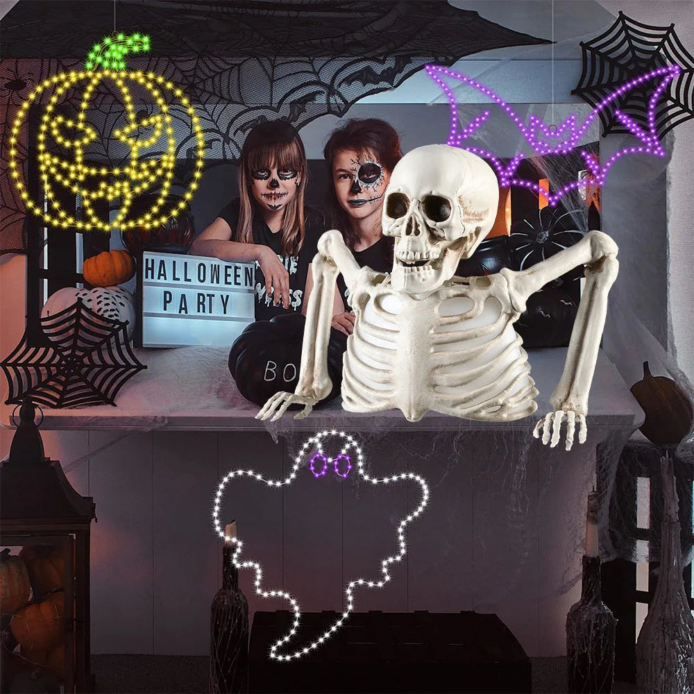 Illuminated Skull Halloween Decor for Spooky Ambience