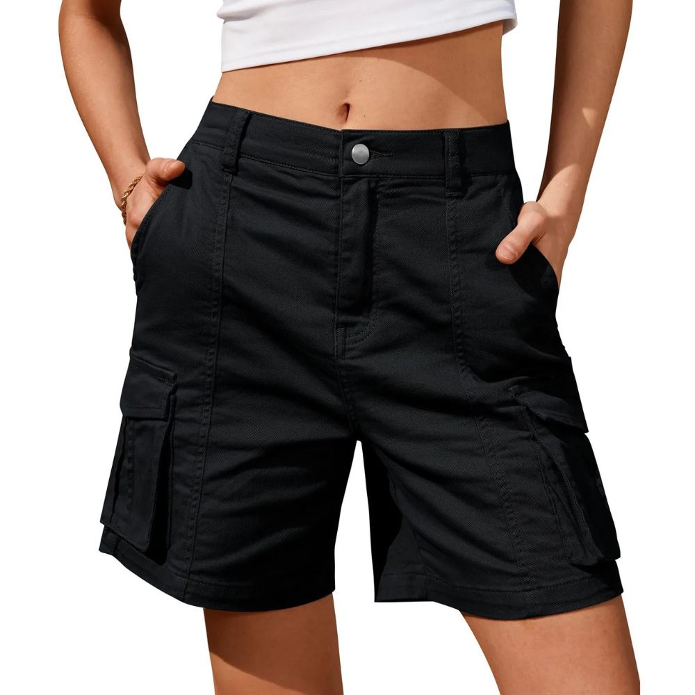 Women’s Lightweight Casual Cargo Shorts with Pockets