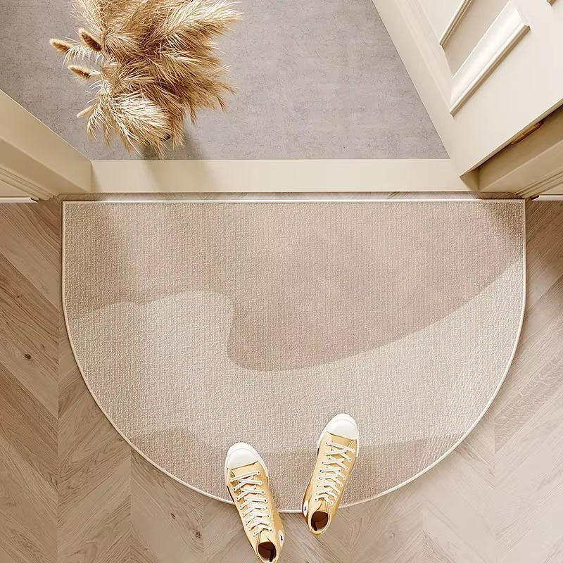 Elegant Half-Moon Entry Mat – Slip-Resistant and Dirt-Guarding