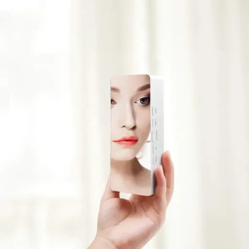Sleek Smart Mirror Alarm Clock with Nightlight Functionality