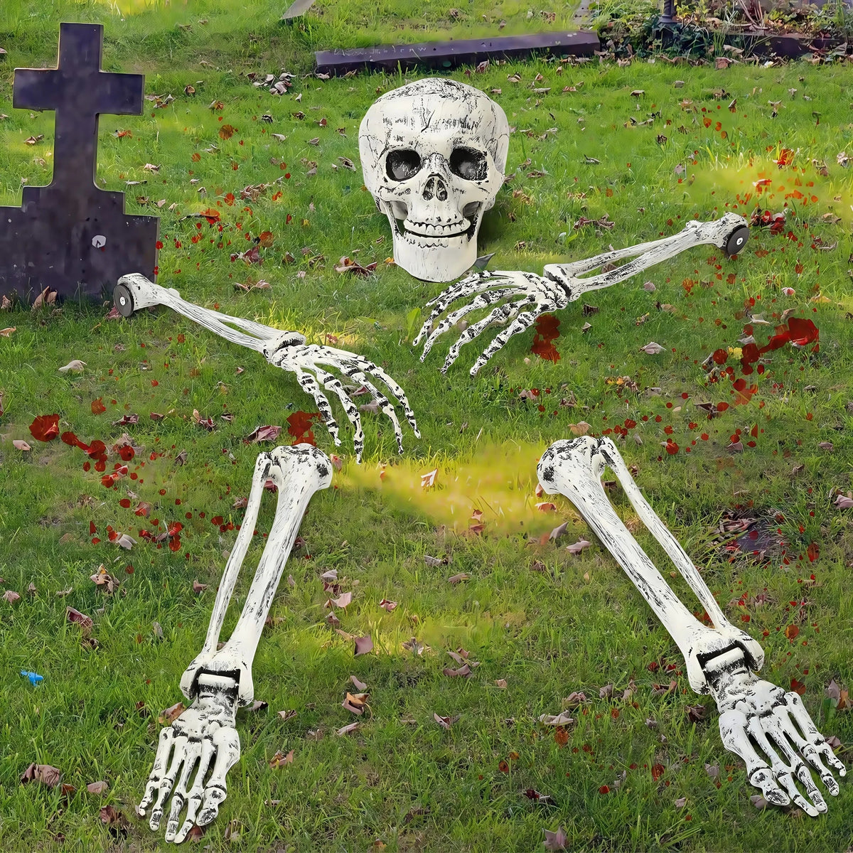 Haunting Skeleton Lawn Decor with Authentic Detailing