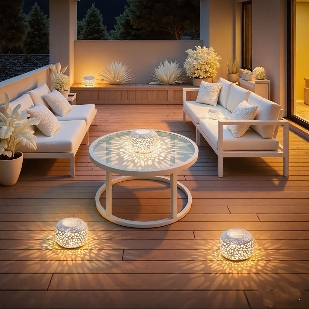 LumaGlow – Portable Solar-Powered Table Lamp for Outdoor Ambiance