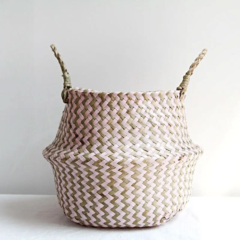 Boho Bliss – Handcrafted Wicker Storage Basket