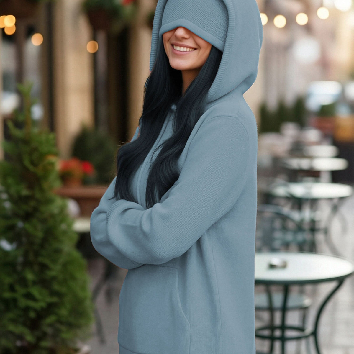 ChillVibe – Cozy Oversized Hoodie with Pocket