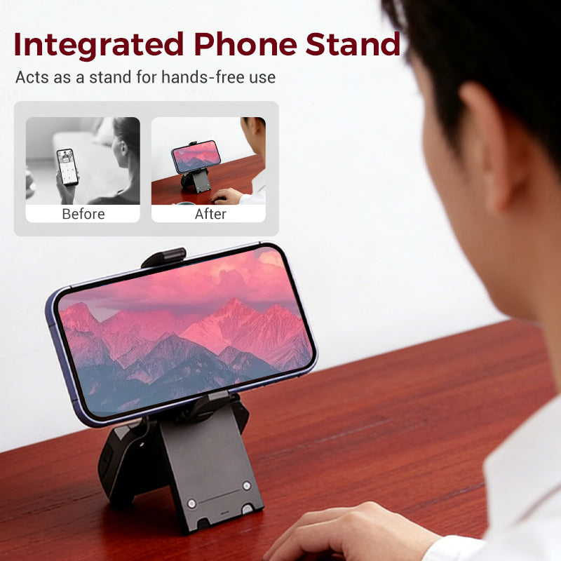 ErgoSnap: Bluetooth Remote Smartphone Stabilizer with 180° Rotation