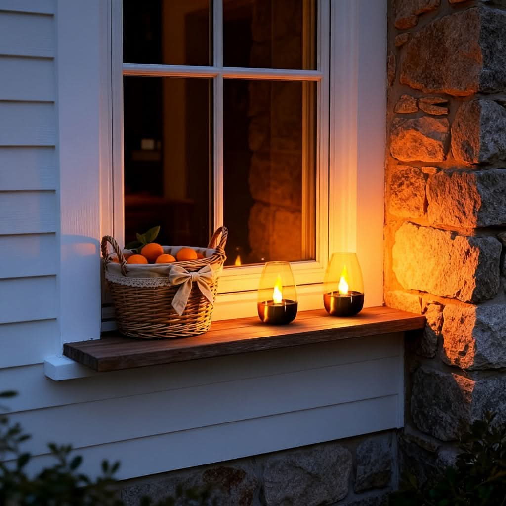 LumiGlow – Solar-Powered Stainless Steel Candle with Flickering Flame