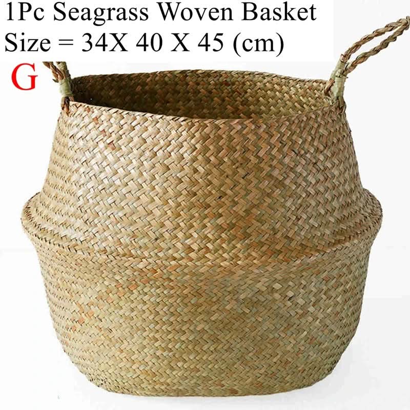 Natural Harmony – Handcrafted Seagrass Storage Basket