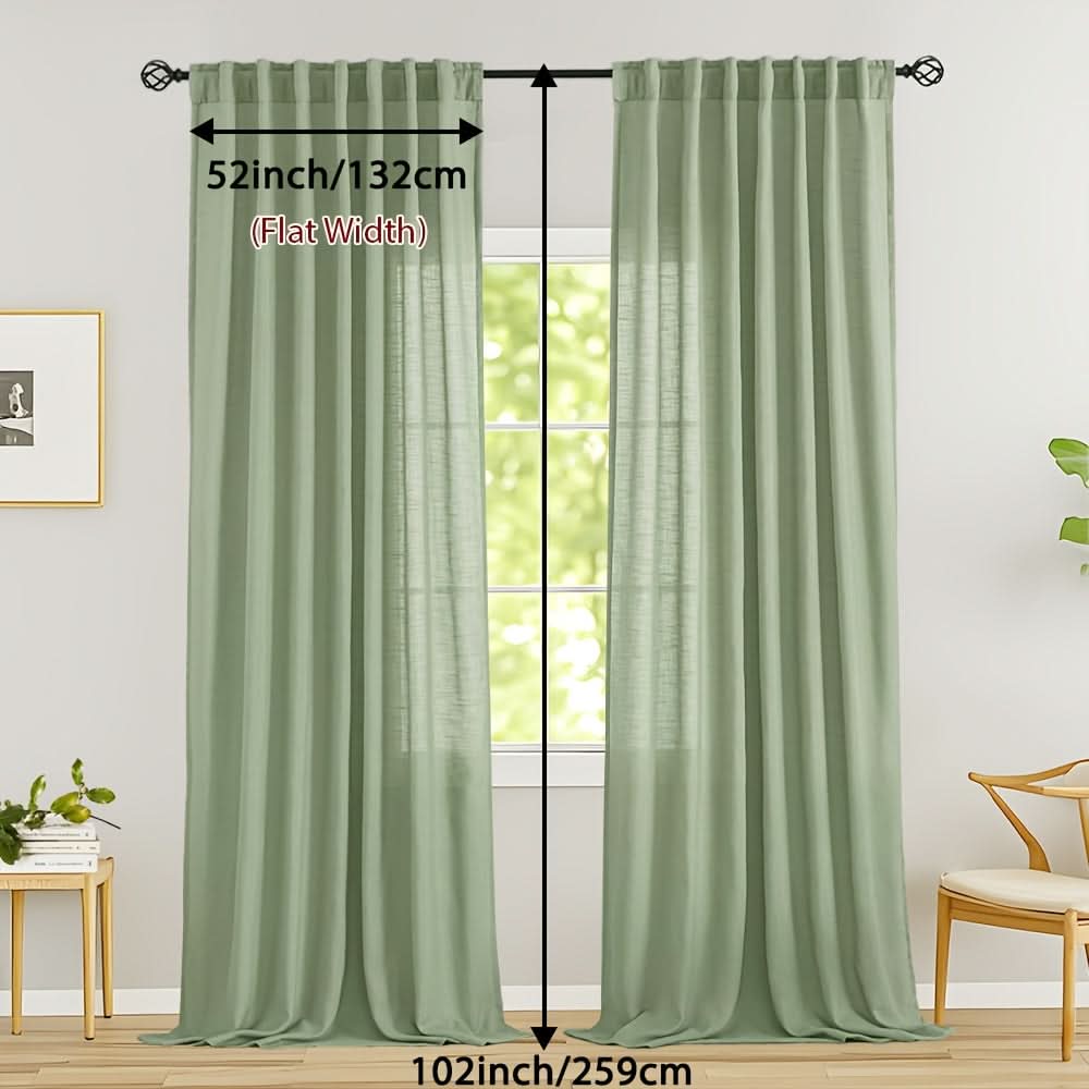Breezy Linen Sheer Drapes for Natural Light and Privacy