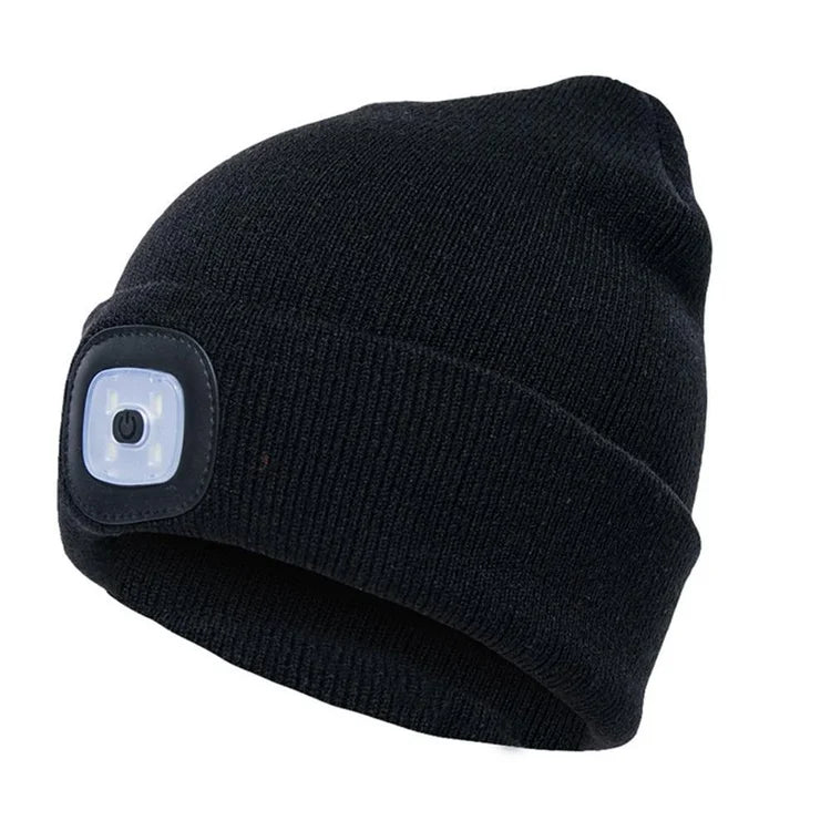 Warm Beanie with Built-in LED Light