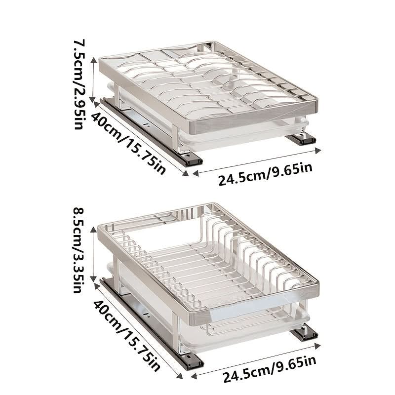 CLEANSYNC – Sturdy Tableware Organizer for Effortless Kitchen Order