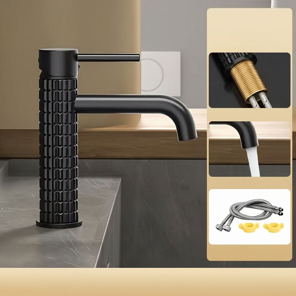 Sophisticated Brass Basin Faucet with Dual Temperature Control