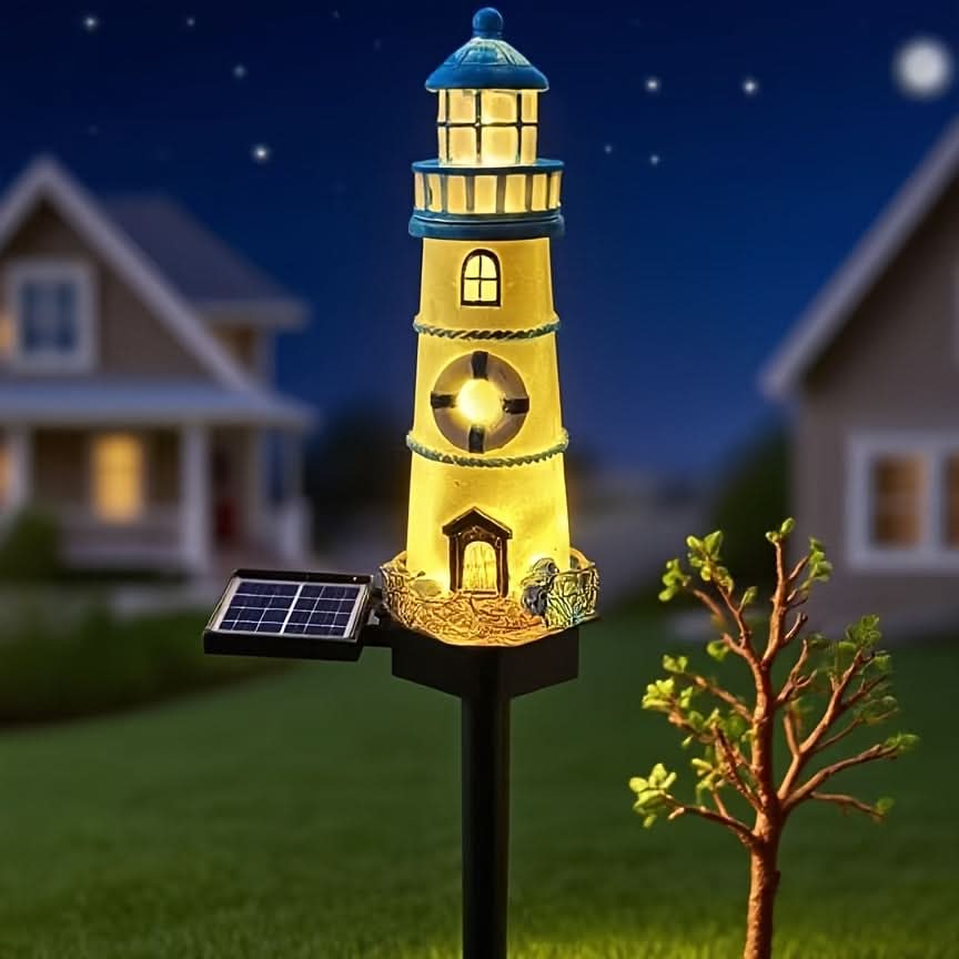 Coastal Charm – Solar Garden Lighthouse Lamp